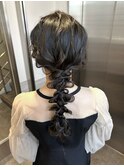 編みおろし/結婚式/参列/お呼ばれヘア