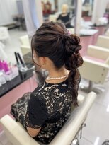 シーズン 大阪(SEASON) 【ヘアセット】編み込みアップヘア/結婚式/梅田駅
