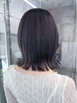 フィヴェント(Fivent) 黒髪韓国小顔レイヤーイメチェン暗めオリーブグレークラゲヘアー