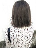 切りっぱなし外ハネ/切りっぱなしボブ/大人ボブ/ミディアムボブ