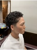 テーパーフェードパーマ