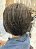 白髪ぼかしハイライト　ショート