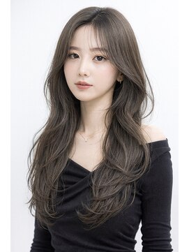 ブリーチで作る透け感グレージュロング