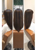 リコ ヘアーメイク 湘南台店(Lico hair make)&nbsp;艶感ストレート×ナチュラルハイライト