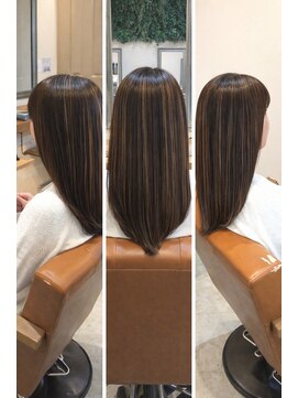リコ ヘアーメイク 湘南台店(Lico hair make) 艶感ストレート×ナチュラルハイライト