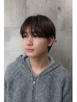 メンズアンダーバーホワイト 南海難波店(Men's _WHITE)&nbsp;【難波】小顔シースルーショートマッシュ|ナチュラル×抜け感