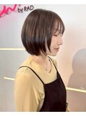 大人可愛いレイヤー入りショートボブカット小顔盛りくびれヘア