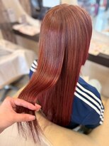 ヘアショップエヌアンドエー 久喜 栗橋店(hairshop N&A)&nbsp;艶めくチェリーレッドの美髪ストレート