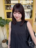 ヒントステーション(HINTSTATION) 〈浅草 半個室〉ラベンダー紫カラーレイヤーくびれミディアム