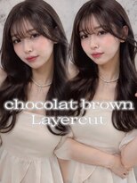 エス(Ess)&nbsp;《中島遼香》ミディアムレイヤー/チョコブラウン