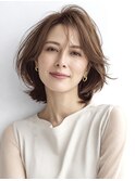 白髪ぼかし脱白髪染め似合わせレイヤーカット40代50代60代