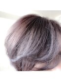 透明感/パープルグレー/暗めカラー