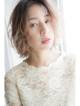 ヘアーデザイン アストレイ(hair design astray) バレイヤージュカラーボブ