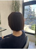 前髪/マチルダボブ/ピンクベージュ/インナーグレージュ/自由が丘