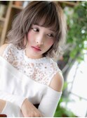 ホワイトアッシュ小顔外国人風ボブパーマh浦和10代20代30代!!