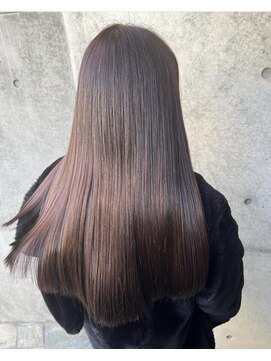 ヘアーエスクールステラ(hair S.COEUR stella) 艶髪ケアカラー/ピンク系カラー/ナチュラルストレート