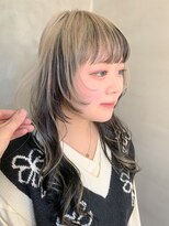 ヴェールカラー、デザインカラー、ウルフカット、ブロンド