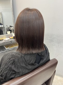 オズ 郡山桑野店(OZ) 《オズ》切りっぱなしボブ　#ピンクブラウン