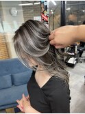 #バレイヤージュ#グレージュカラー#ボブウルフ#ココアベージュ