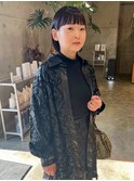 ワイドバング×ショートスタイル