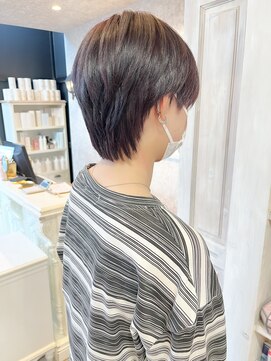キャアリー(Caary) 福山人気caaryクールハンサムショートダークレッドセンター前髪
