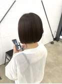 グレージュ_大人ボブ_前下がりボブ_ショートボブ ミニボブ