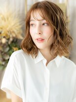 カバーヘア ブリス 川口(COVER HAIR bliss)&nbsp;ゆるふわエアリーミディアム細めハイライトa川口20代30代40代