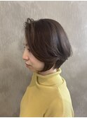 レイヤーボブスタイル/ひし形ショートボブ/color/amaranth