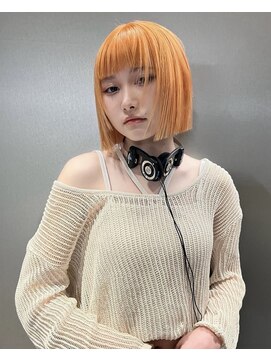 メゾン 原宿(MAISON) オレンジ×ボブカット