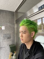 ピエスデシュブー(piece des cheveux) 【目立ち度MAX】ネオングリーン×シャープウルフ