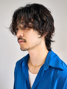 ロンドアンメゾン 原宿(Lond un Maison.) men's/メンズ/フェザーパーマ/サーフカール/ブルーブラック/原宿