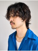men's/メンズ/フェザーパーマ/サーフカール/ブルーブラック/原宿