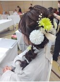 成人式ヘア／和装ヘア／振袖ヘア／あみおろしヘアアレンジ