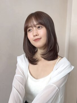 ウェイズトウキョウ 新宿店(Ways TOKYO) ミディアムレイヤー/レイヤーカット/ショコラブラウン/前髪