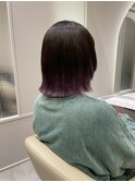 切りっぱなしボブ　エンドカラー