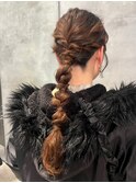 ヘアアレンジ/ヘアセット/編み下ろしアレンジ/編み下ろし