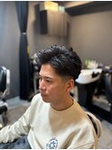 強めニュアンスパーマ×フェードショート