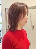 ジアン バイ ミルボン 西宮ガーデンズプラス(GIEN by milbon) レイヤーボブ/くびれヘア/レイヤー/ロブ/ピンクベージュ