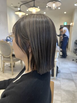 ラボヌールヘアーグレース 門前仲町店(La Bonheur hair grace) 切りっぱなしボブ/ハイライト