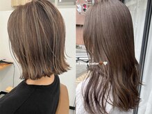 ソリヘア(soli hair)の雰囲気(白髪ぼかしハイライトカラー、柔らかブラウンカラーが得意です♪)