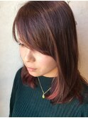 ルビーレッド × インナーカラー