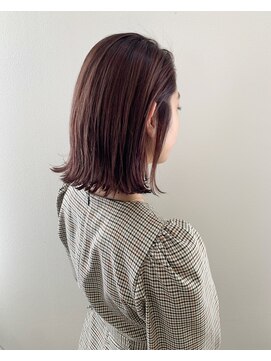 シェノン 西梅田(CHAINON) ピンクブラウン×ボブ×大人かわいい、似合わせカット