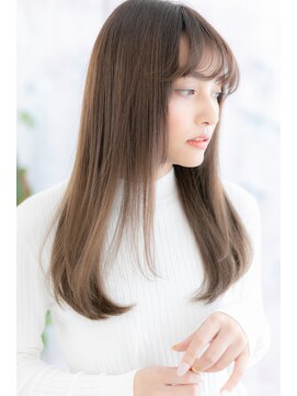 ヘアアンドビューティー ミック(Hair & Beauty miq) 女子ウケ♪シースルーバング×シアーカラー透け感ロングa