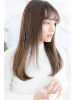 ヘアアンドビューティー ミック(Hair & Beauty miq) 女子ウケ♪シースルーバング×シアーカラー透け感ロングa