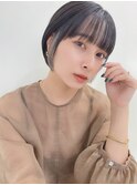 小顔に見える大人ショートボブ/インナーカラー
