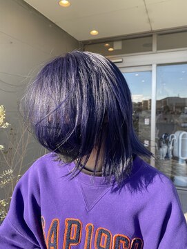 イースタイル 志都呂店(e-style com’s hair) 22ssネイビーロイヤルパープル#恒吉#ビビッドカラー