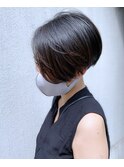 【morio池袋】黒髪クールな刈り上げ丸みショート♪♪