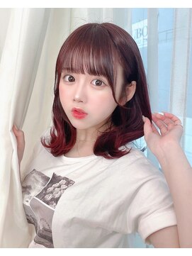 ランド 原宿表参道(LAND) 前髪カットがかわいい☆ブリーチなし☆ラズベリーピンクカラー☆