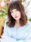 ★くせ毛風大人かわいいゆるふわこなれミディ20代30代40代★8
