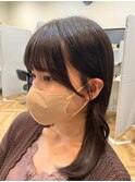 顔まわりカット×サイドバング